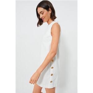 Tuckernuck Hyacinth House Bitsy White Twill Button Mini Dress XL